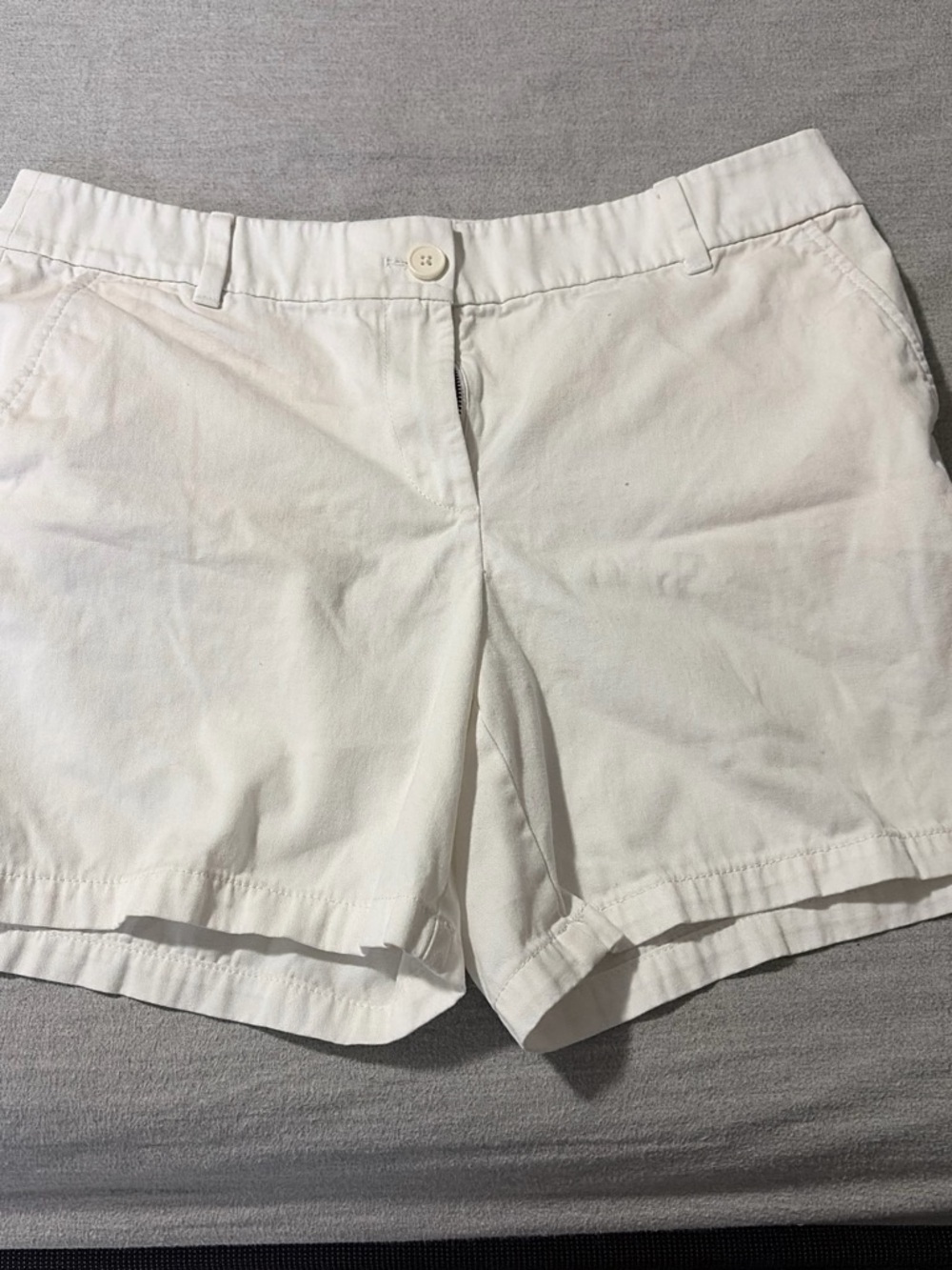 LOFT White Cotton Bermuda Shorts